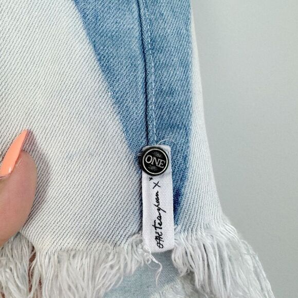 ONE X ONE TEASPOON | Free People 4040 Two Tone Blue Denim Skirt Women’s Size 29 - Picture 9 of 14